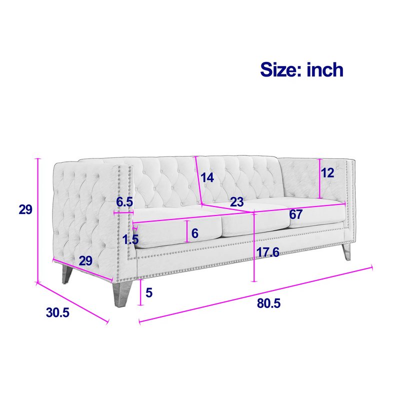 Chesterfield Velvet Sofa